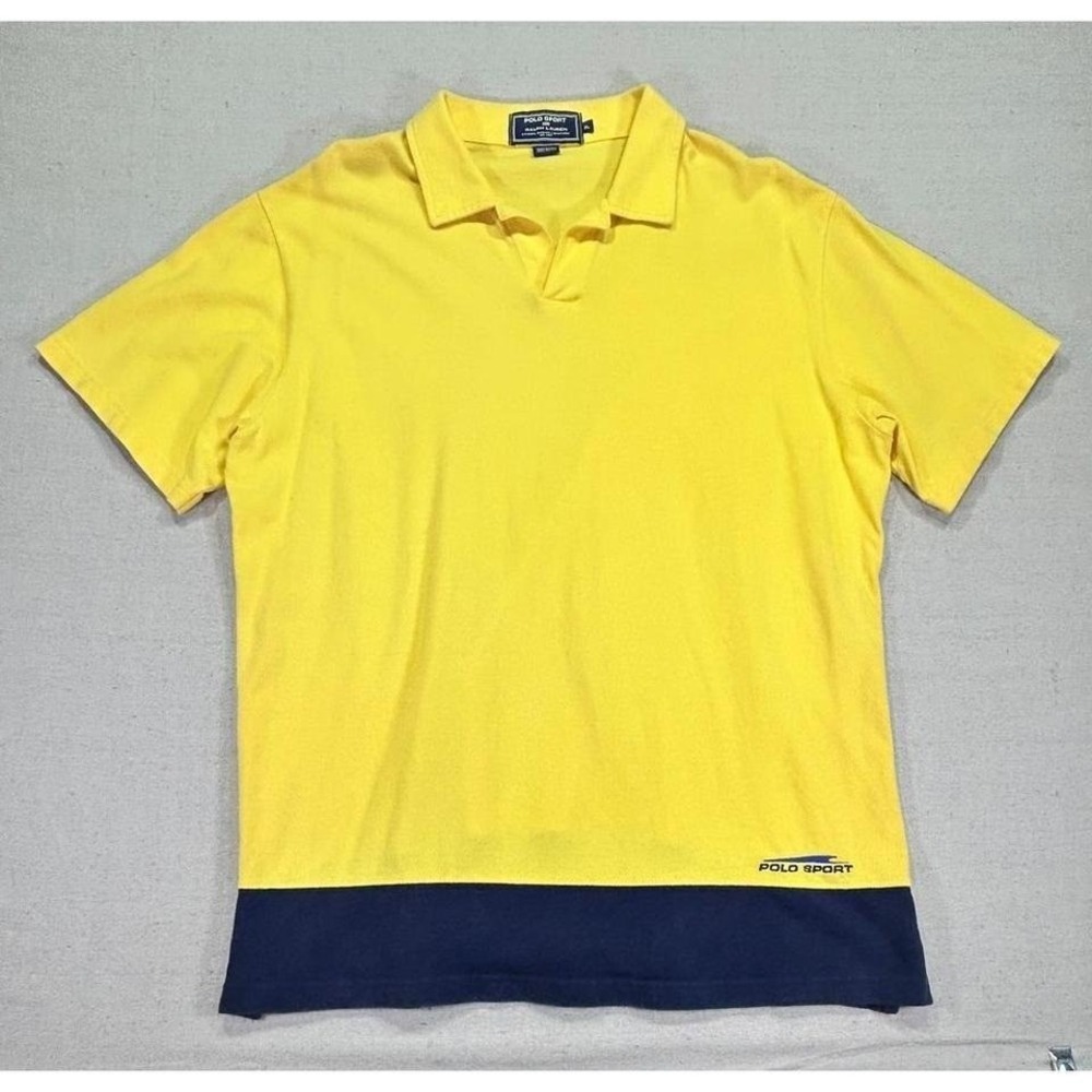 VTG POLO Sport‎ Ralph Lauren Men's XL Polo Ruby Style ColorBlock Shirt
